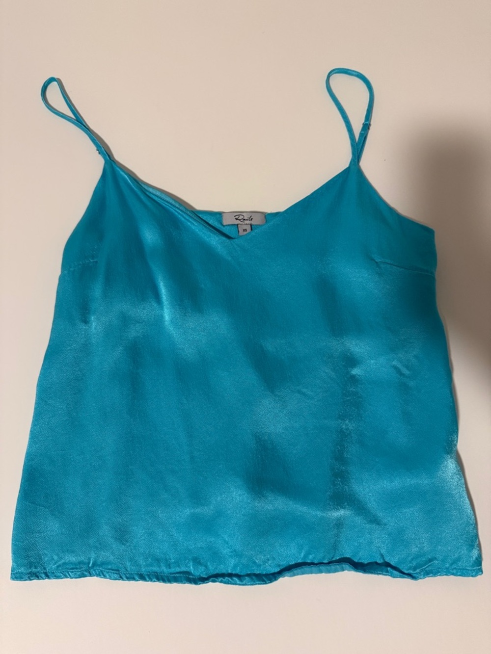 Rails Teal Satin Spaghetti-Strap Cami